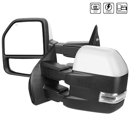 Spec-D Tuning 15-17 Ford F150 Towing Mirrors-Chrome, RMX-F15015F4H-P-FS RMX-F15015F4H-P-FS